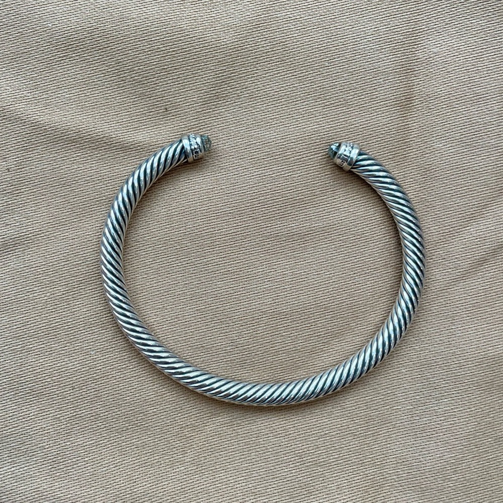 David Yurman Cable Bracelet prasiolite and pave diamond bracelet